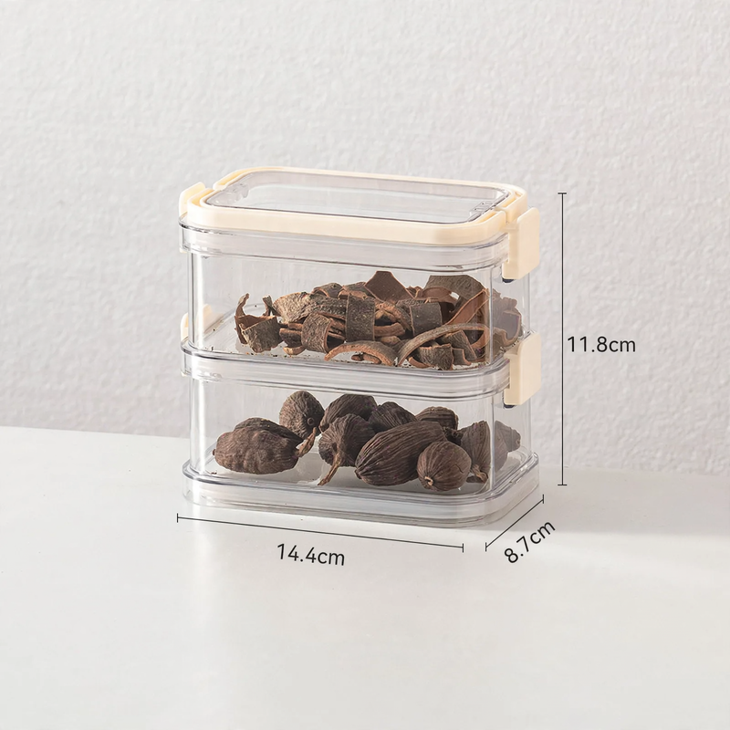 Spice container with lid, stackable, 301–500 ml