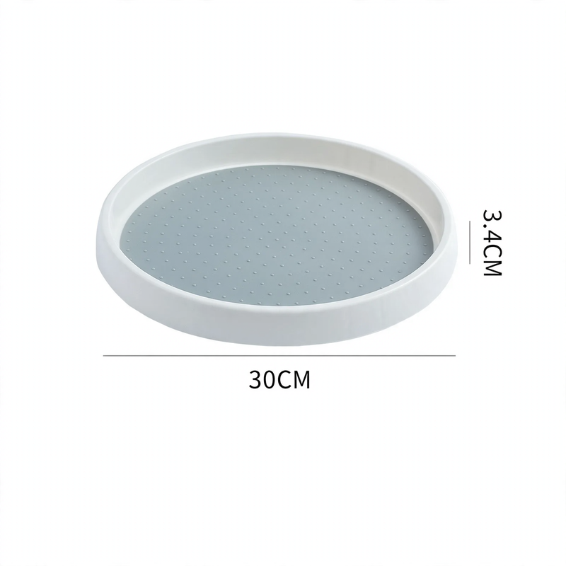 Rotating kitchen shelf with turntable, plastic