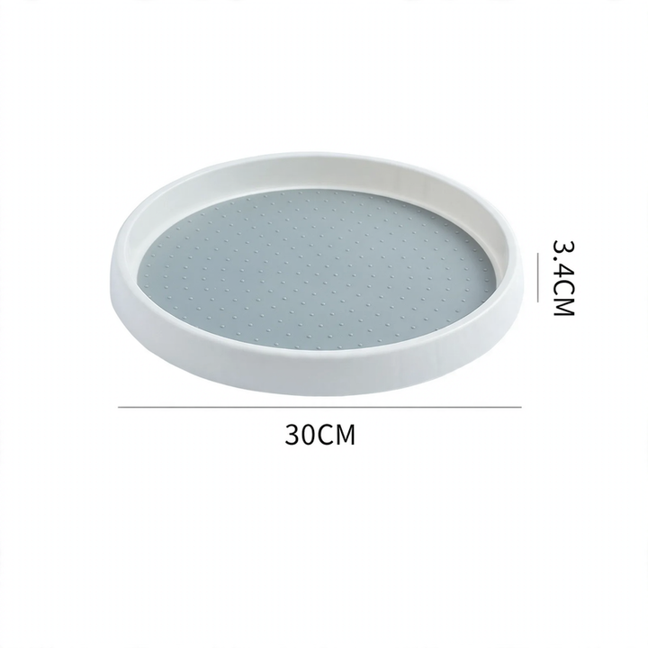 Rotating kitchen shelf with turntable, plastic