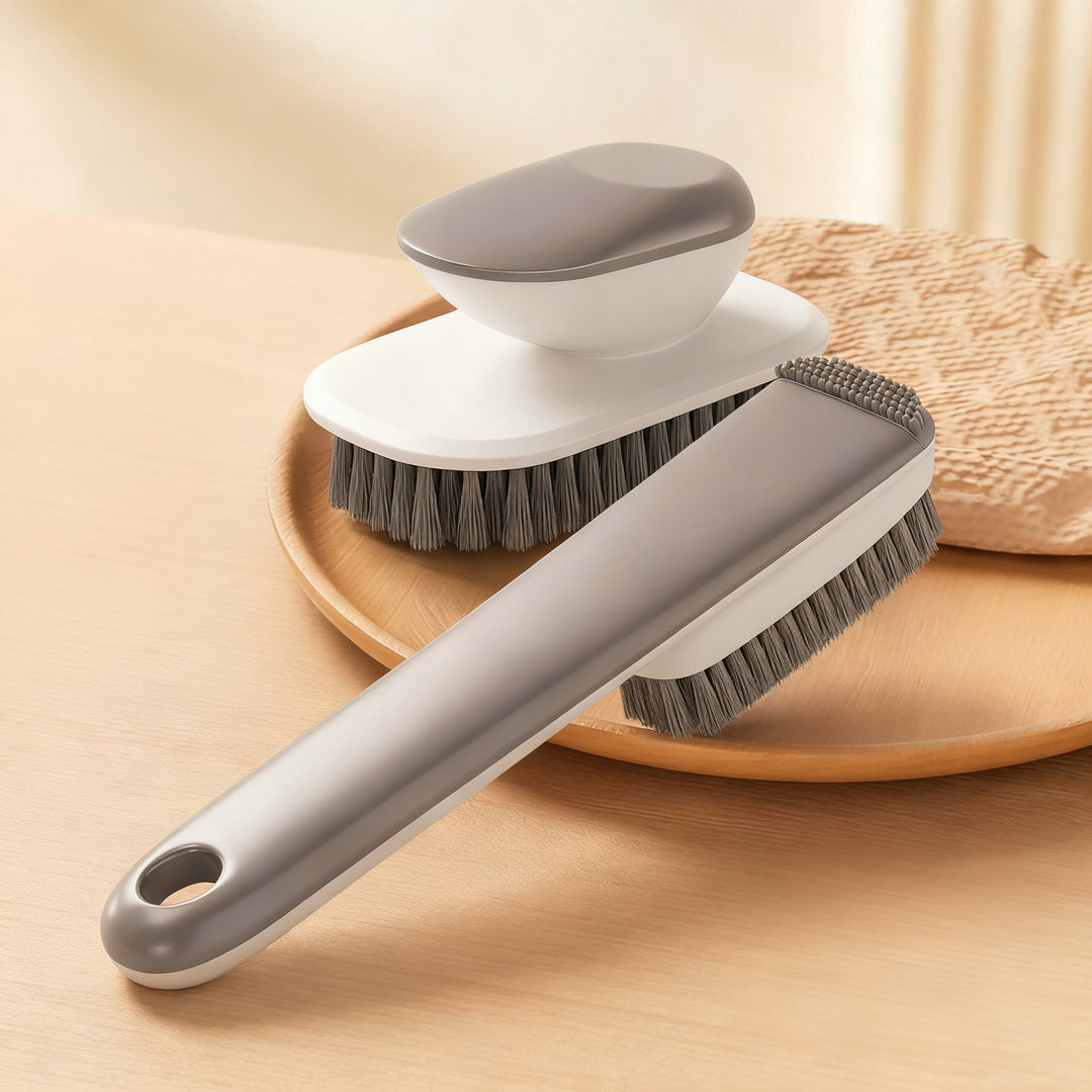 Shoe brush with soft bristles