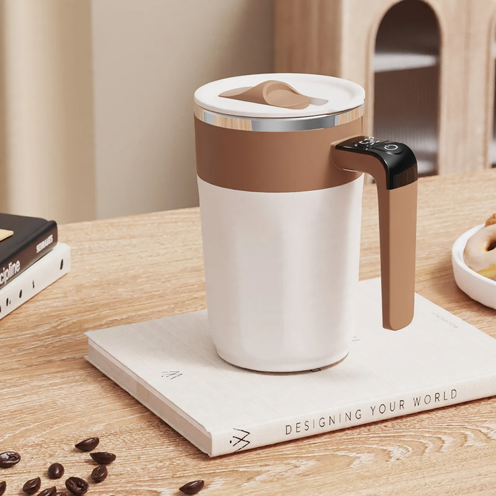 Self-stirring cup made of stainless steel, 400 ml