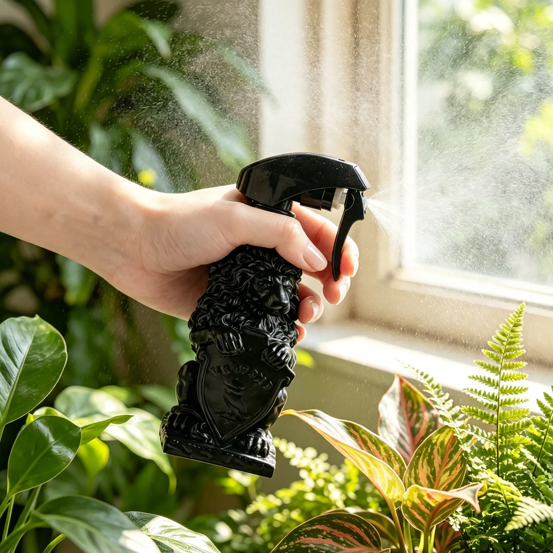 Decorative lion spray bottle for plants