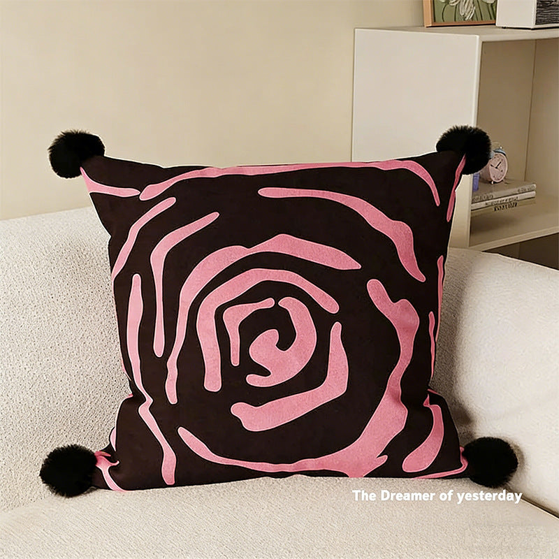 Cushions with zebra and leopard pattern, polyester, washable