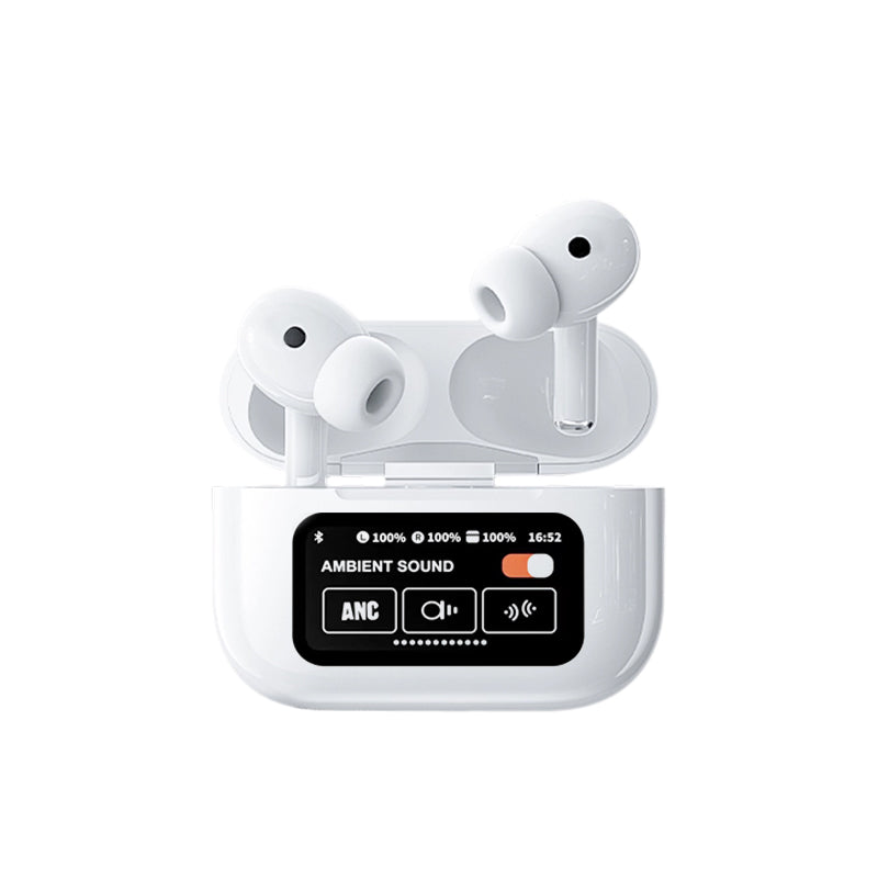 True Wireless Earbuds with Color Display and Noise Cancellation
