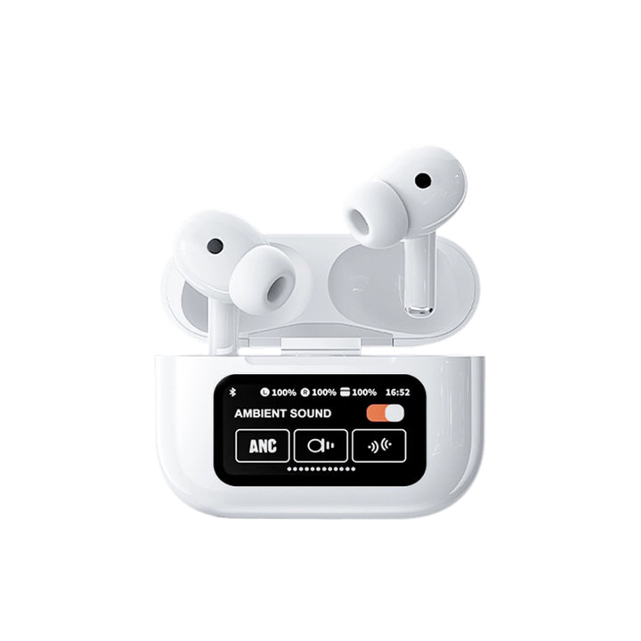 True Wireless Earbuds with Color Display and Noise Cancellation