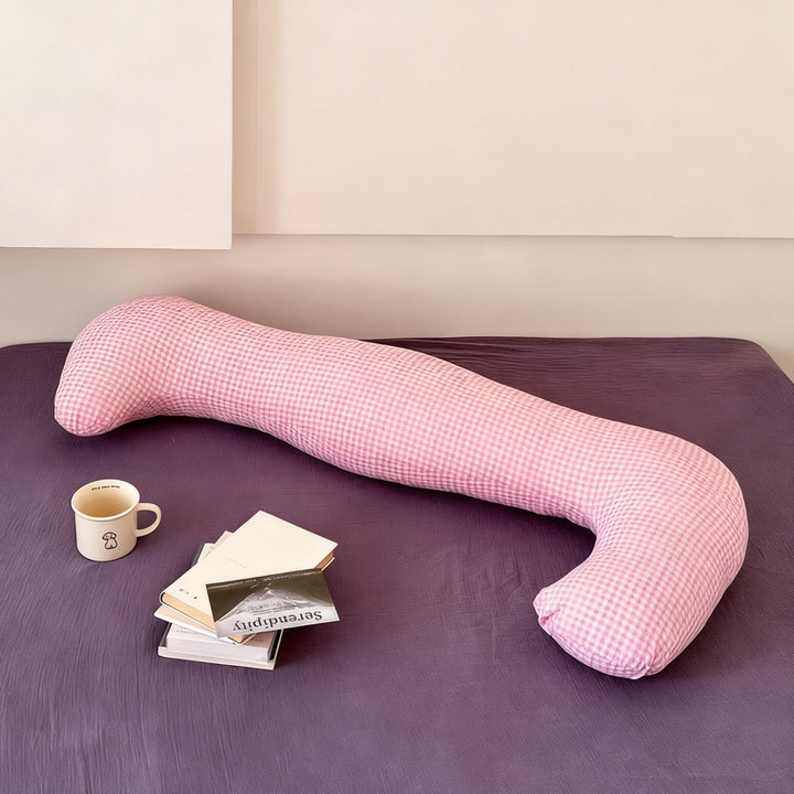 Side sleeper pillow made of cotton, 115 × 48 cm