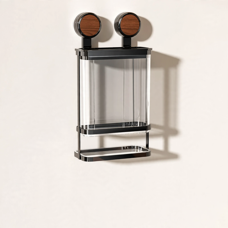 Wall-mounted knife holder with suction cup