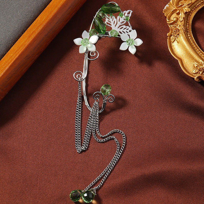 Ear clip without ear hole, handwoven