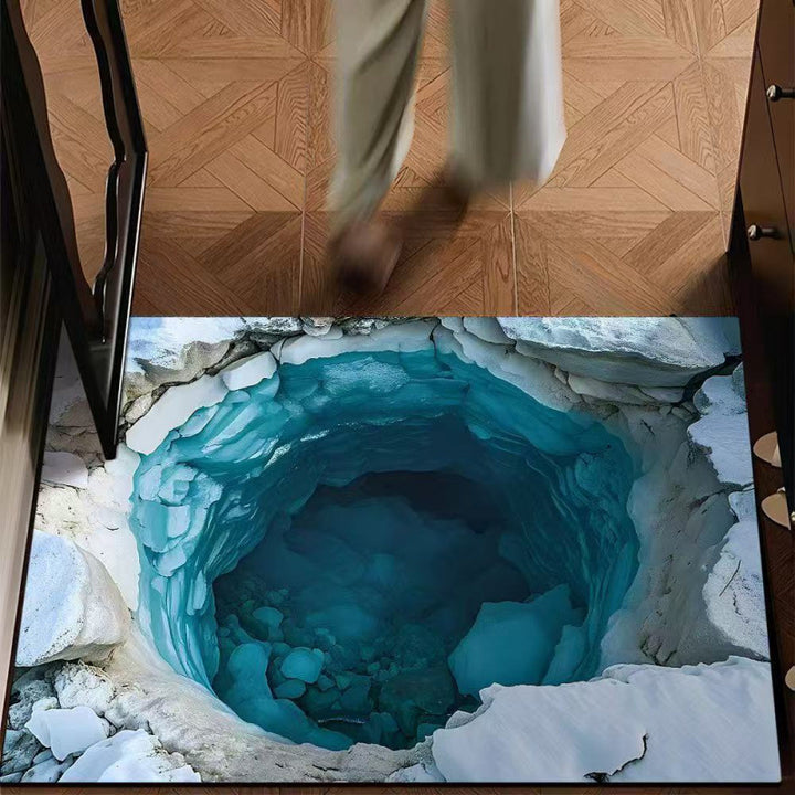 Bathroom mat made of diatomaceous earth with 3D pattern