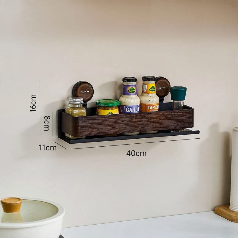 Suction Cup Wall Shelf for Kitchen, Plastic