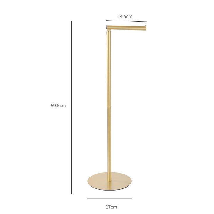 Standing paper roll holder made of stainless steel