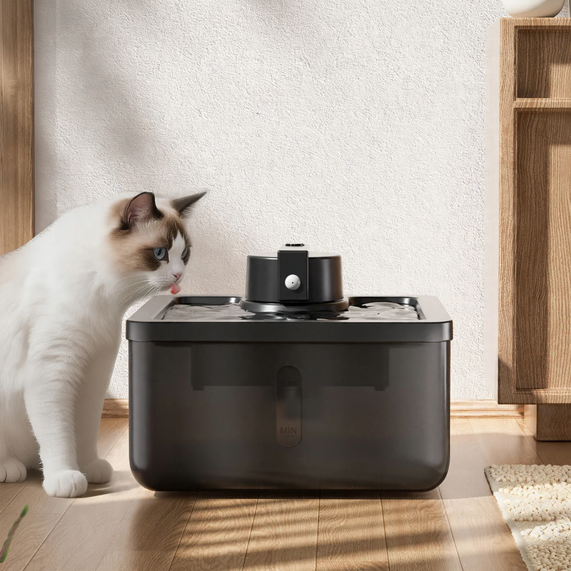 Intelligent cat water dispenser with sensor and UV sterilization