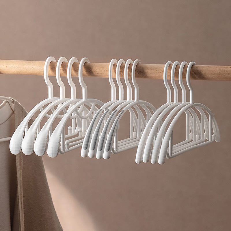 Plastic hangers, non-slip, shoulder-friendly