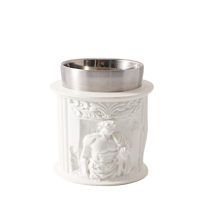 Stainless steel cocktail glass with Roman column embossing