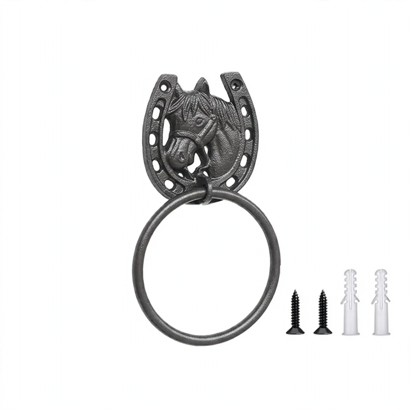 Cast iron wall bracket for towels and paper