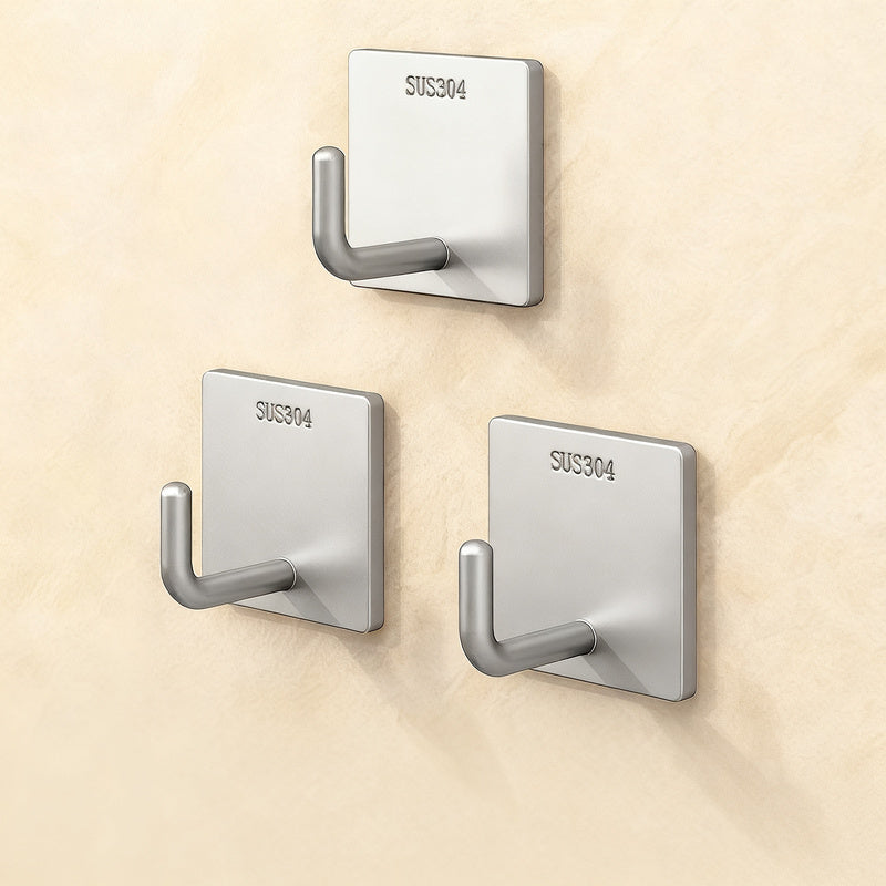 Stainless steel adhesive hooks with strong hold