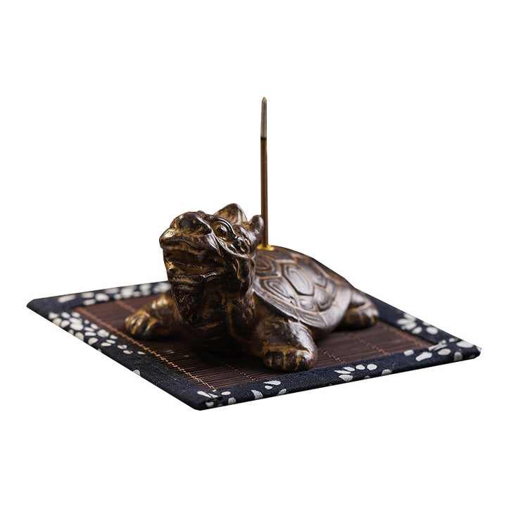 Dragon tortoise incense stick holder