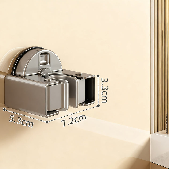 Suction cup holder for brooms and mops