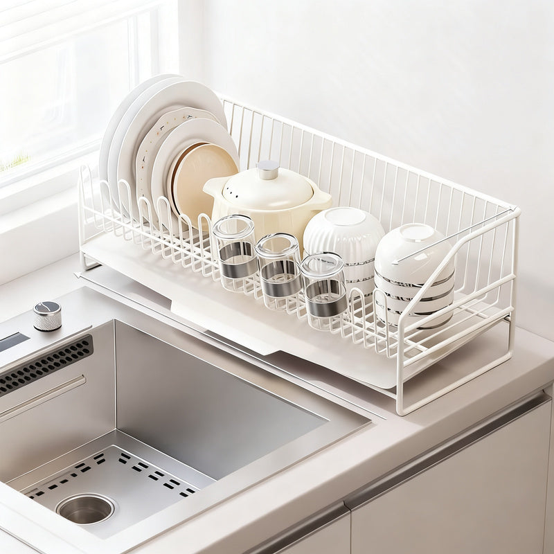 Carbon steel dish rack with accessories, modular