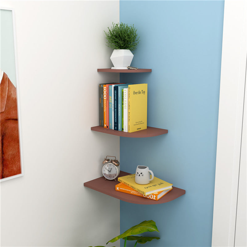 Wall shelf made of plastic, self-adhesive