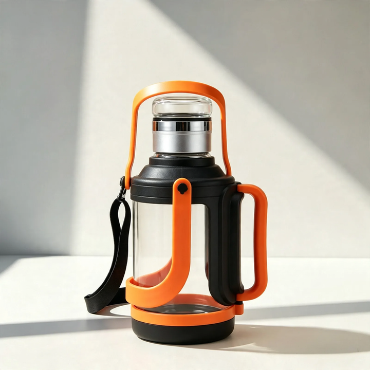 Glass-tea-bottle with strainer, 750–2000 ml