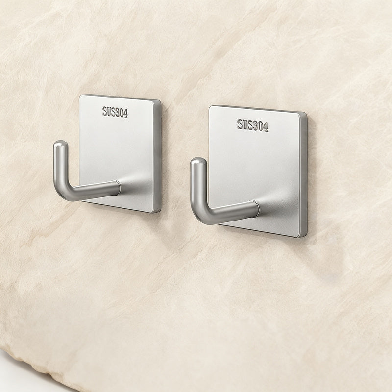 Stainless steel adhesive hooks with strong hold