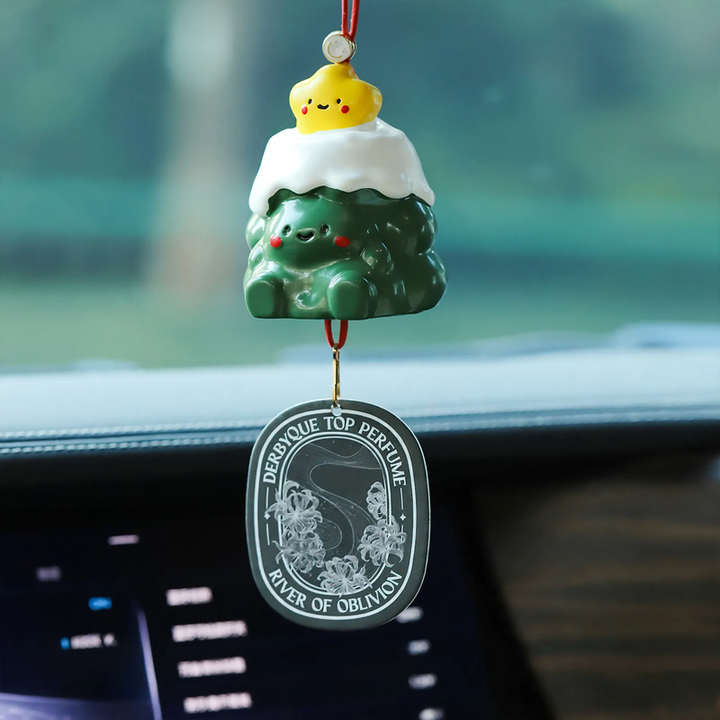 Christmas tree car scent hanger with fragrance pads