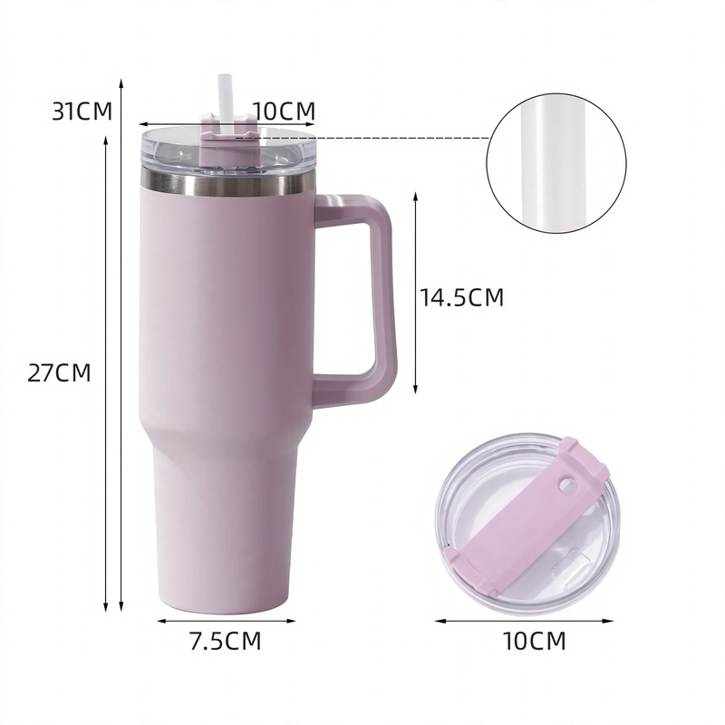 Insulated mug with handle, 30/40 oz