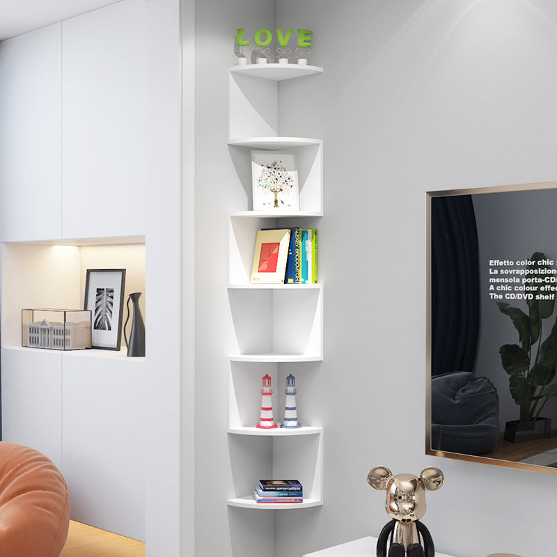 Corner shelf triangular, artificial wood, various sizes