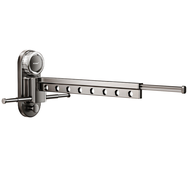 Hanging laundry rack with suction cup, space aluminum