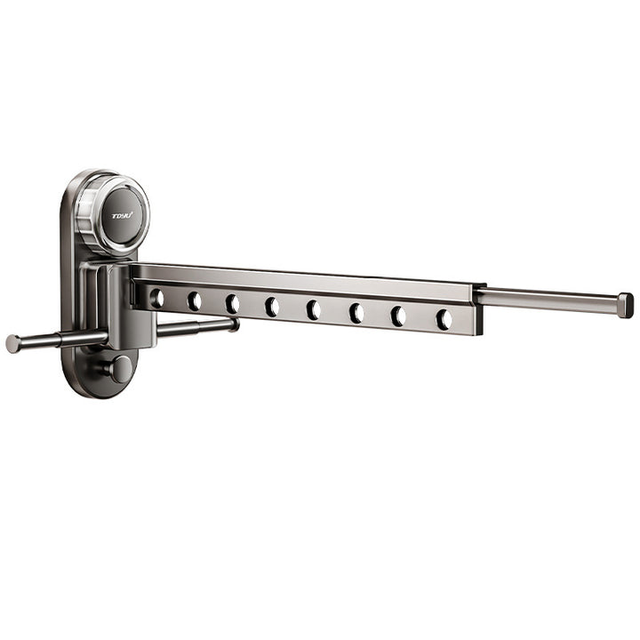 Hanging laundry rack with suction cup, space aluminum