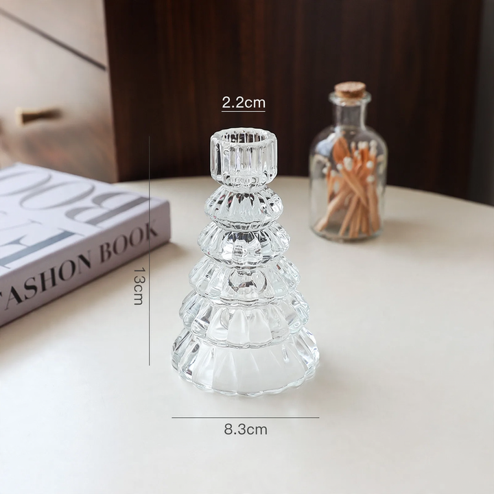 European glass table chandelier in Christmas tree shape