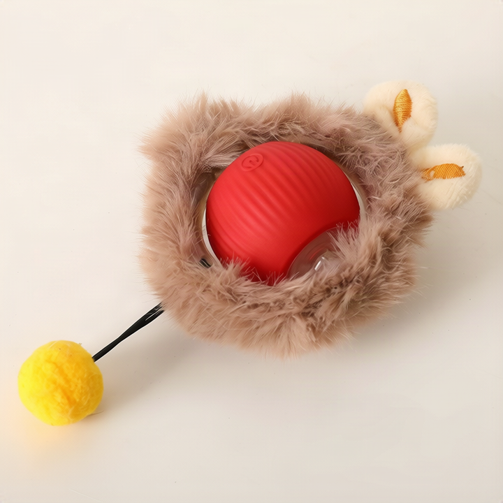 Interactive play ball for cats made of silicone