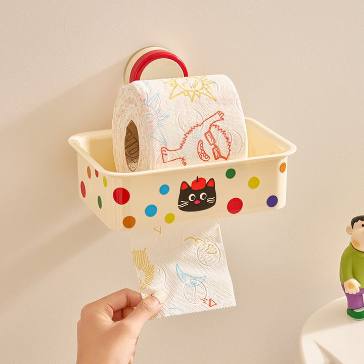 Bathroom paper box with suction cup, plastic, YM.6903-YM.6904