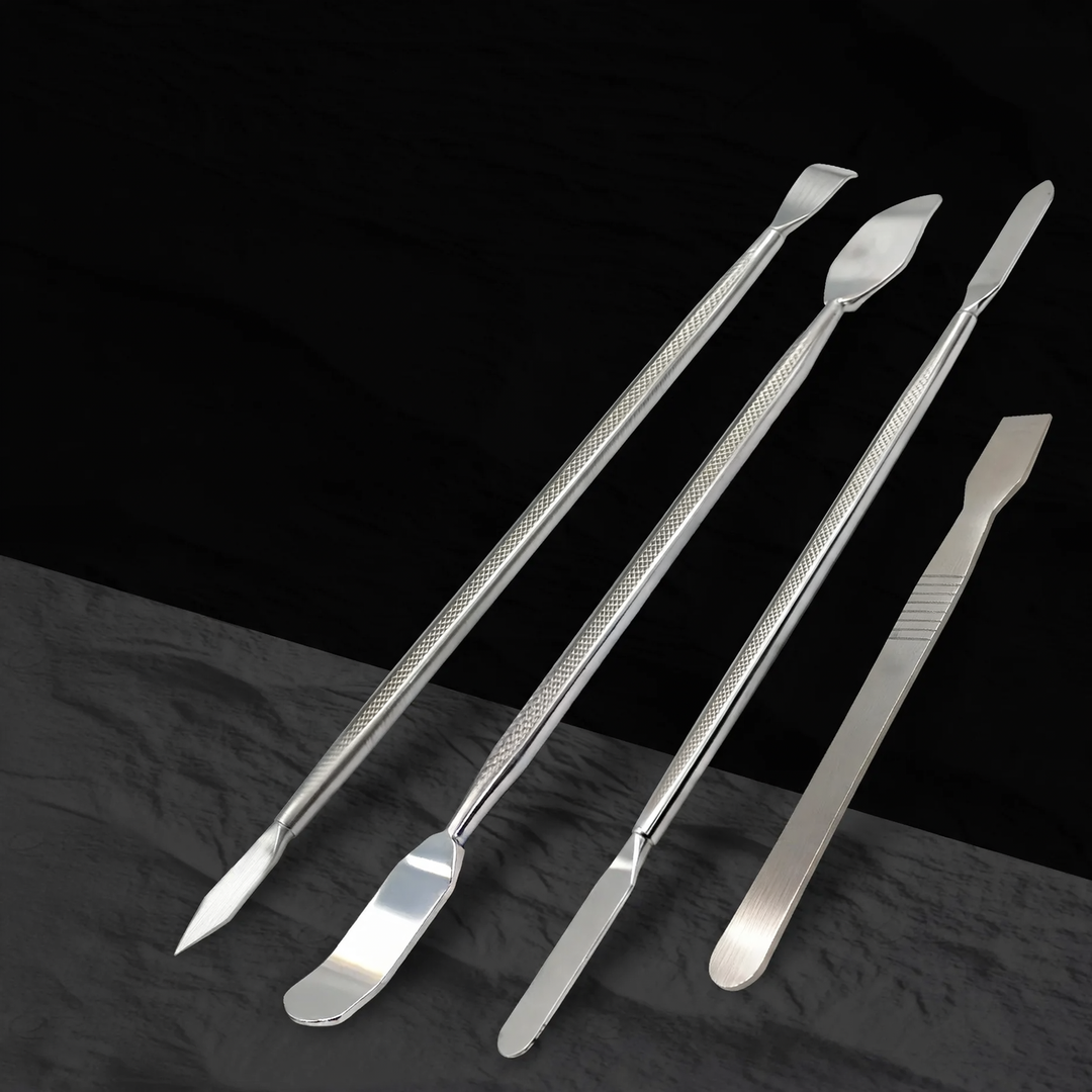 Nail mixing palette made of stainless steel, different shapes