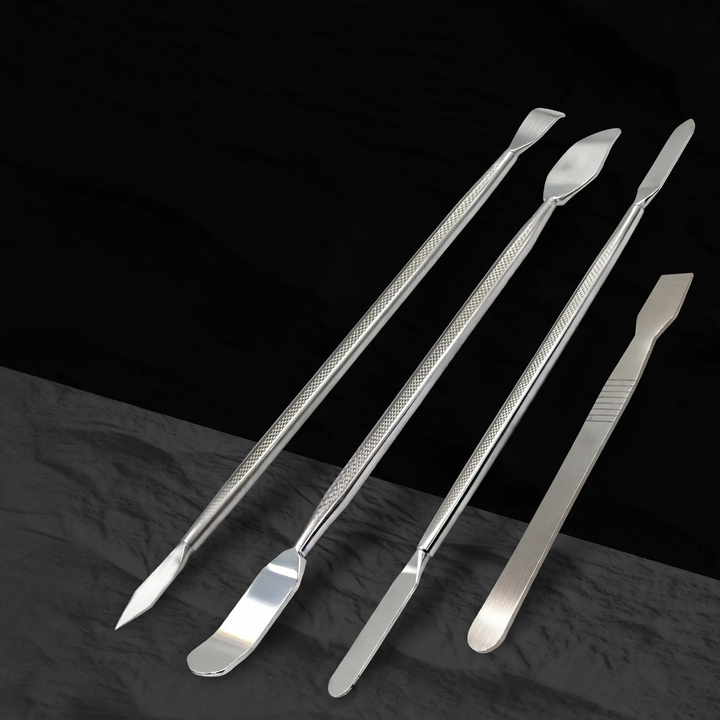 Nail mixing palette made of stainless steel, different shapes