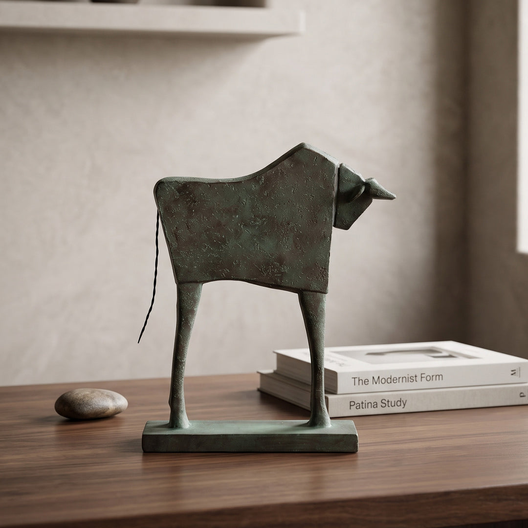 Animal sculpture made of resin, horse or cattle