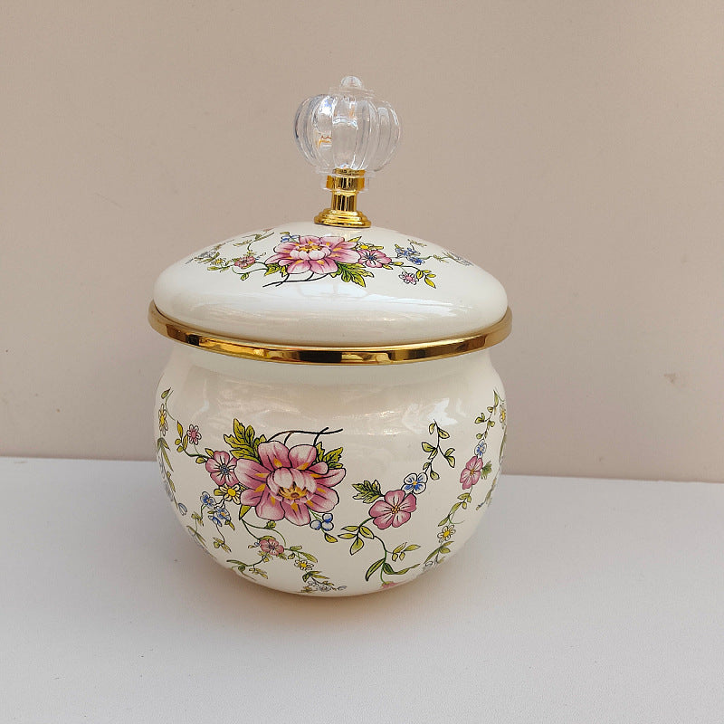 Enamelled spice box with lid, 301–500 ml