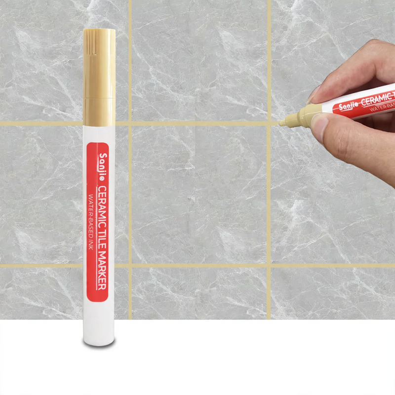 Grout pen for ceramic tiles in various colors
