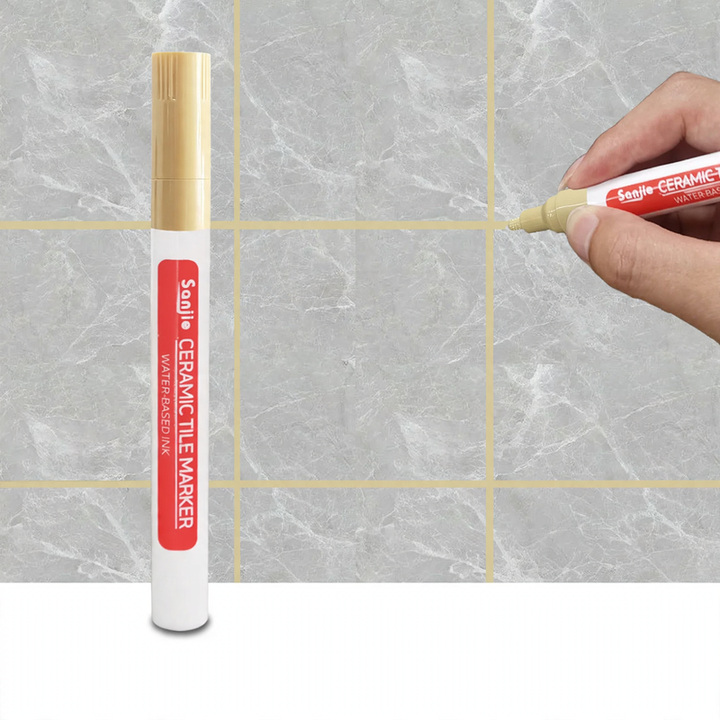 Grout pen for ceramic tiles in various colors