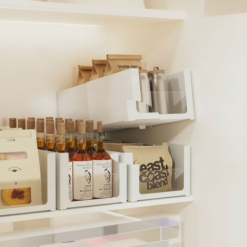 Wall-mounted storage box with compartments