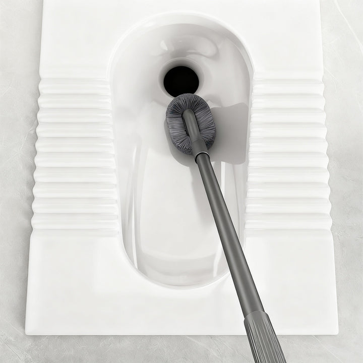 Toilet brush with long handle, extendable up to 115 cm