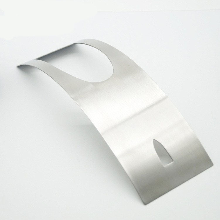 Stainless steel wine bottle holder, arc shape