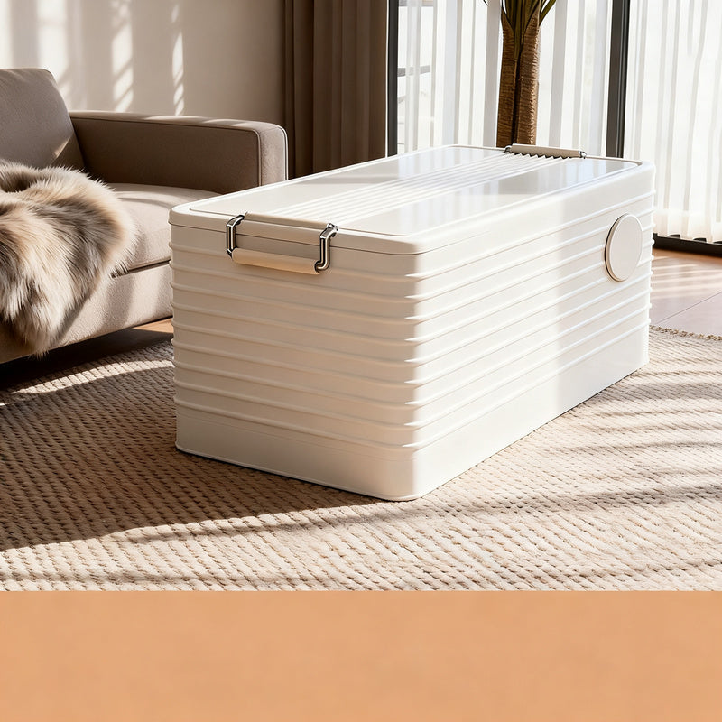 Plastic storage box with lid