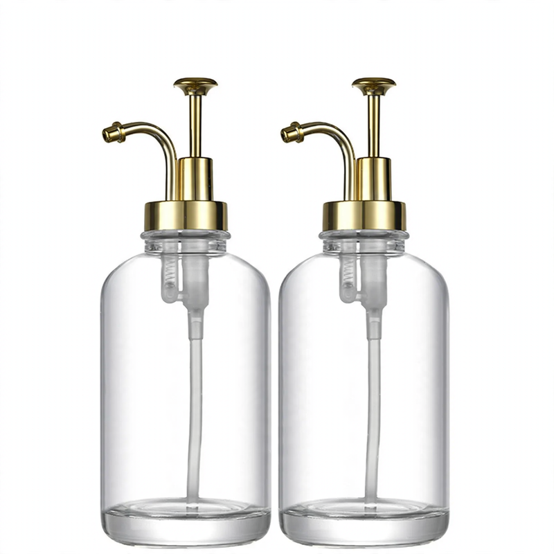 Glass soap and lotion dispenser, 500 ml