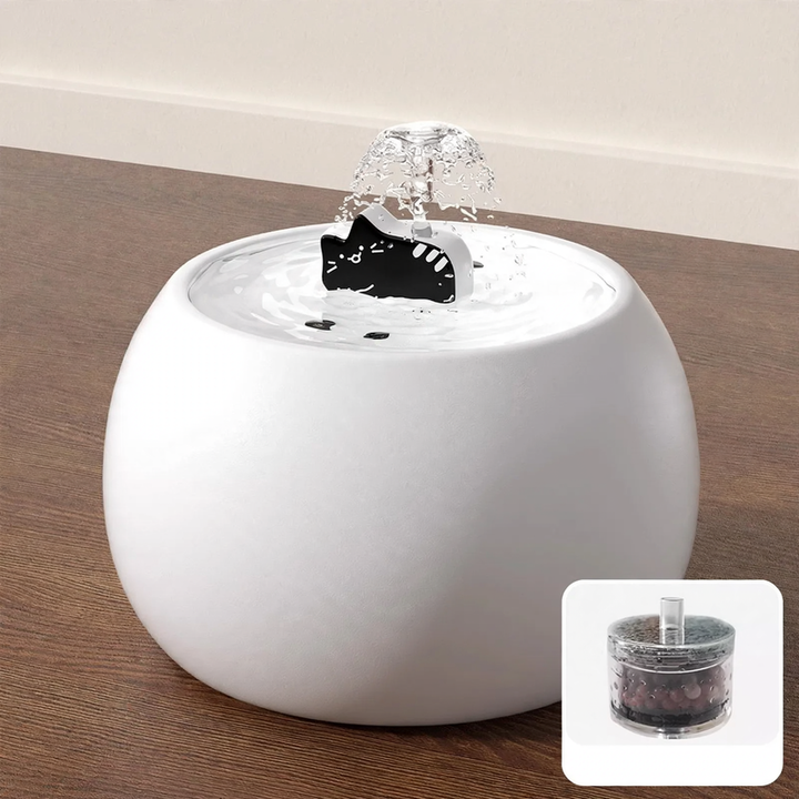 Automatic Cat Fountain with Ceramic Bowl
