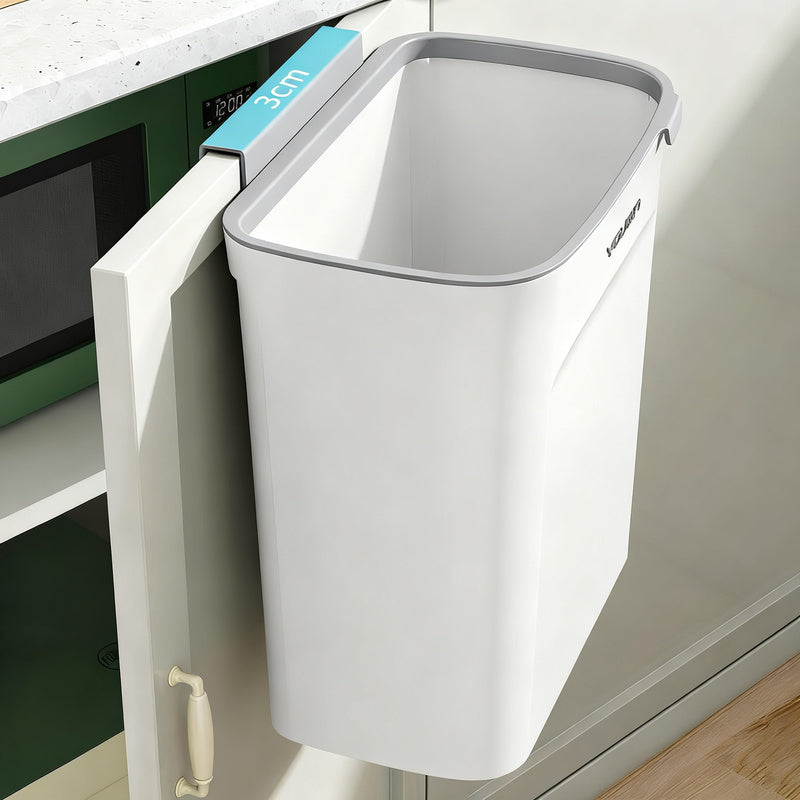 Wall-mounted waste bin with lid, 7 L