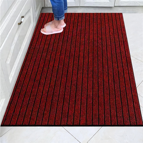 Striped doormat made of PVC