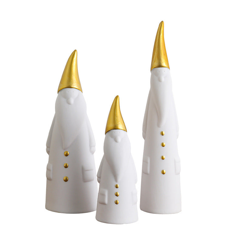 Santa Claus figures set, 3-piece combination