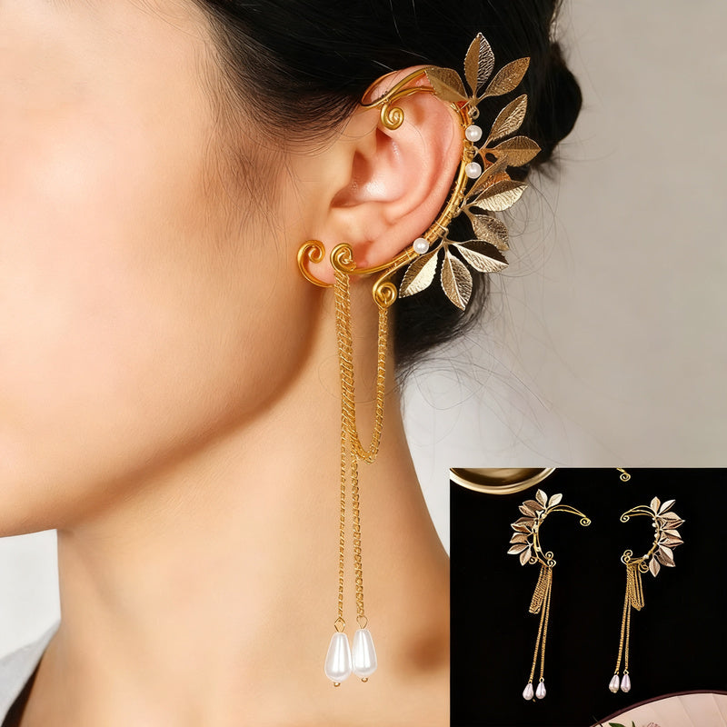 Ear clip without ear hole, handwoven